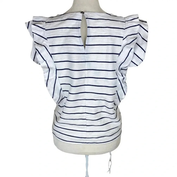 Anthropologie LIKE NEW ruffle sleeve top XS - Picture 10 of 11